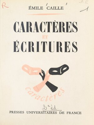 cover image of Caractères et écritures